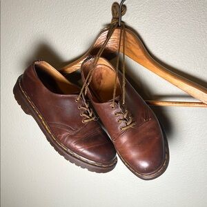 Dr.Martens Brown Leather Oxfords Size 5 Made In England